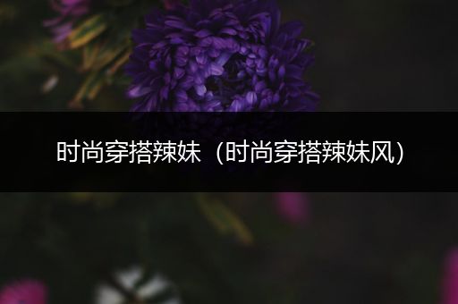 时尚穿搭辣妹（时尚穿搭辣妹风）