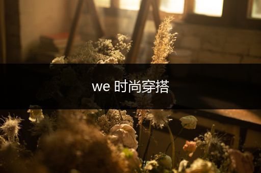 we 时尚穿搭