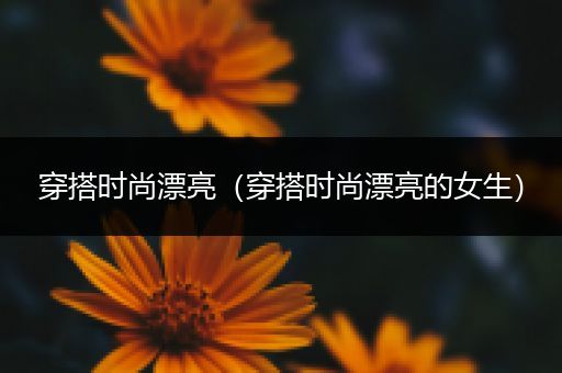 穿搭时尚漂亮（穿搭时尚漂亮的女生）