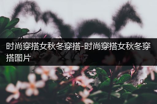 时尚穿搭女秋冬穿搭-时尚穿搭女秋冬穿搭图片