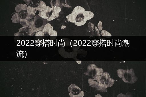 2022穿搭时尚（2022穿搭时尚潮流）