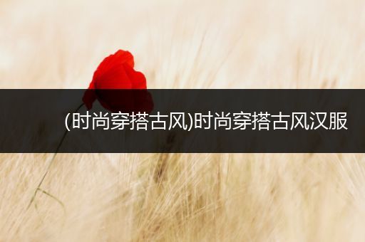 （时尚穿搭古风)时尚穿搭古风汉服