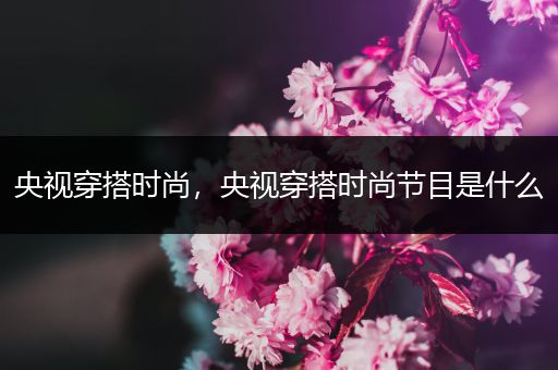 央视穿搭时尚，央视穿搭时尚节目是什么