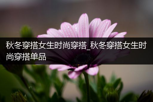 秋冬穿搭女生时尚穿搭_秋冬穿搭女生时尚穿搭单品