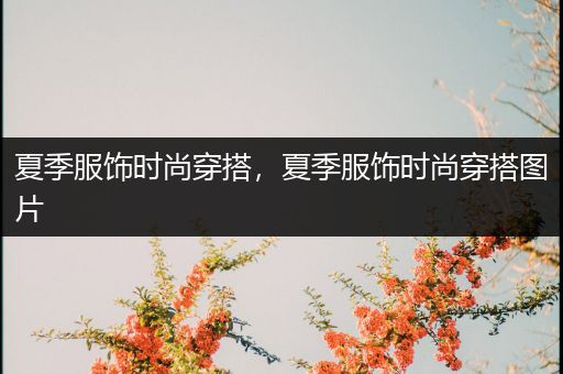 夏季服饰时尚穿搭，夏季服饰时尚穿搭图片