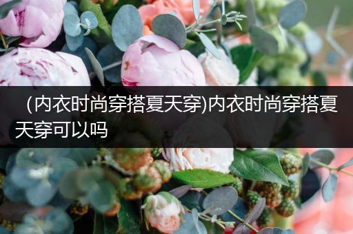 （内衣时尚穿搭夏天穿)内衣时尚穿搭夏天穿可以吗