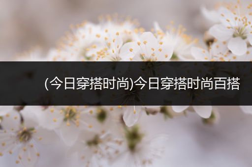 （今日穿搭时尚)今日穿搭时尚百搭