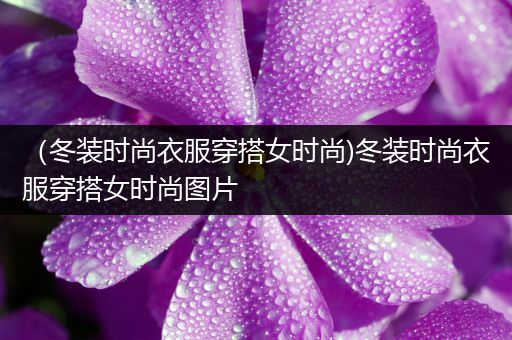 （冬装时尚衣服穿搭女时尚)冬装时尚衣服穿搭女时尚图片