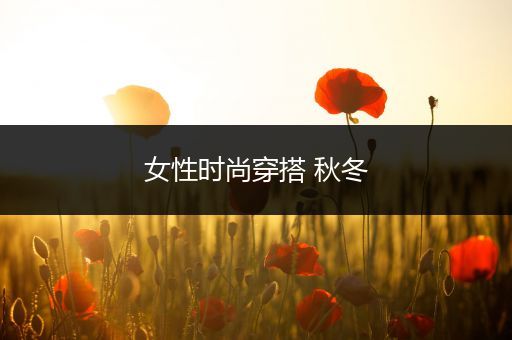 女性时尚穿搭 秋冬