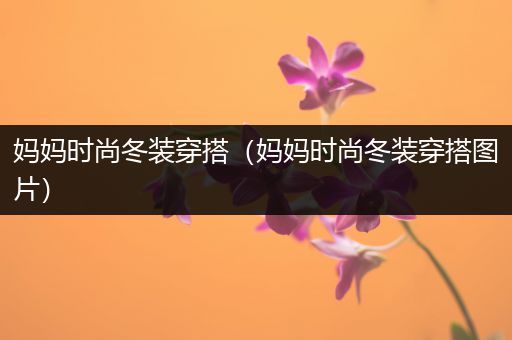 妈妈时尚冬装穿搭（妈妈时尚冬装穿搭图片）