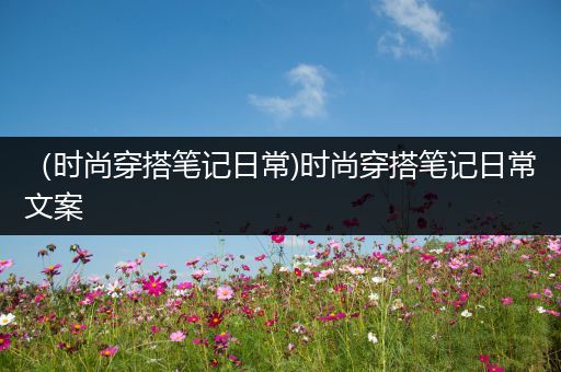 （时尚穿搭笔记日常)时尚穿搭笔记日常文案