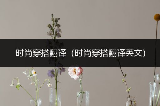 时尚穿搭翻译（时尚穿搭翻译英文）