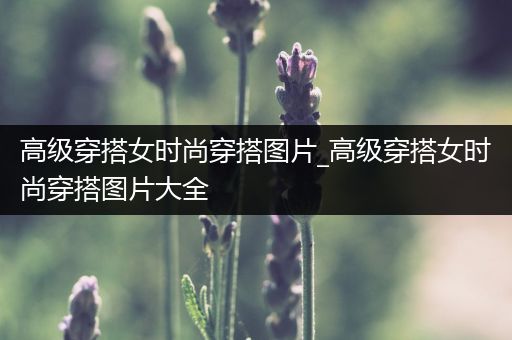 高级穿搭女时尚穿搭图片_高级穿搭女时尚穿搭图片大全