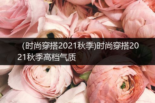 （时尚穿搭2021秋季)时尚穿搭2021秋季高档气质