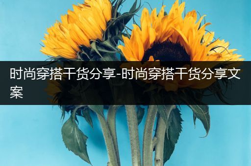 时尚穿搭干货分享-时尚穿搭干货分享文案