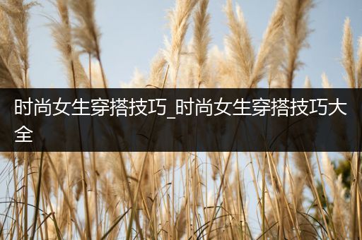 时尚女生穿搭技巧_时尚女生穿搭技巧大全