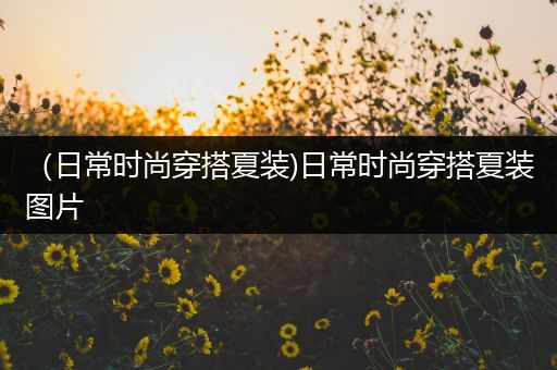 （日常时尚穿搭夏装)日常时尚穿搭夏装图片