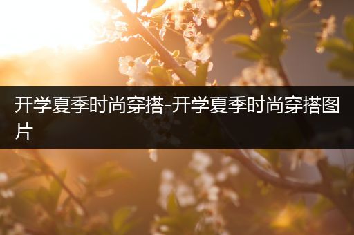 开学夏季时尚穿搭-开学夏季时尚穿搭图片