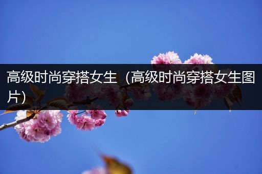 高级时尚穿搭女生（高级时尚穿搭女生图片）