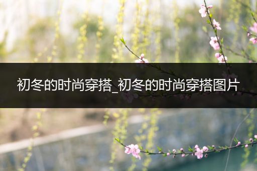 初冬的时尚穿搭_初冬的时尚穿搭图片