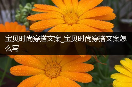 宝贝时尚穿搭文案_宝贝时尚穿搭文案怎么写