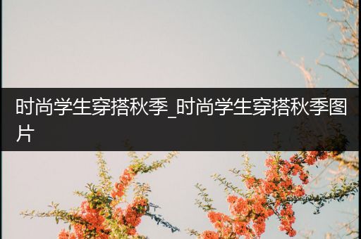 时尚学生穿搭秋季_时尚学生穿搭秋季图片