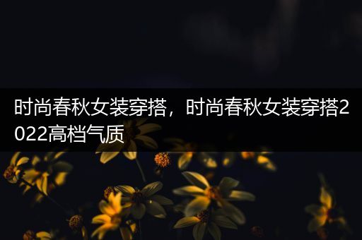 时尚春秋女装穿搭，时尚春秋女装穿搭2022高档气质