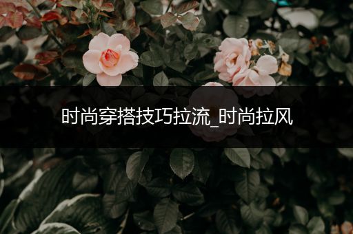 时尚穿搭技巧拉流_时尚拉风