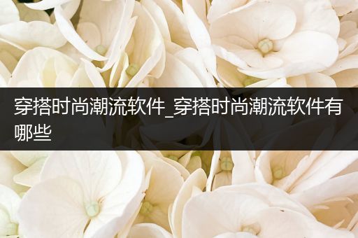 穿搭时尚潮流软件_穿搭时尚潮流软件有哪些