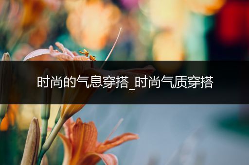 时尚的气息穿搭_时尚气质穿搭