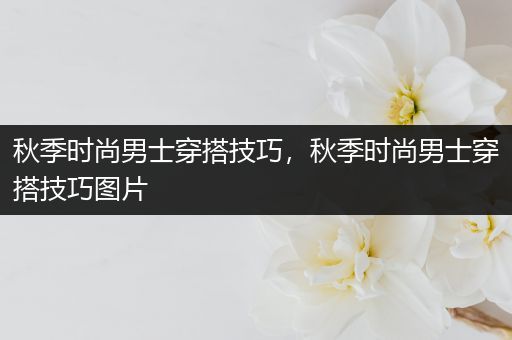 秋季时尚男士穿搭技巧，秋季时尚男士穿搭技巧图片