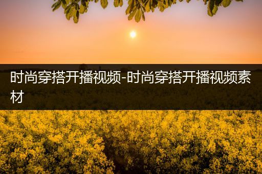 时尚穿搭开播视频-时尚穿搭开播视频素材