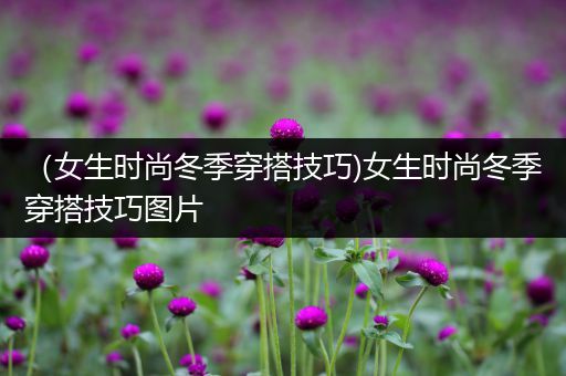 （女生时尚冬季穿搭技巧)女生时尚冬季穿搭技巧图片