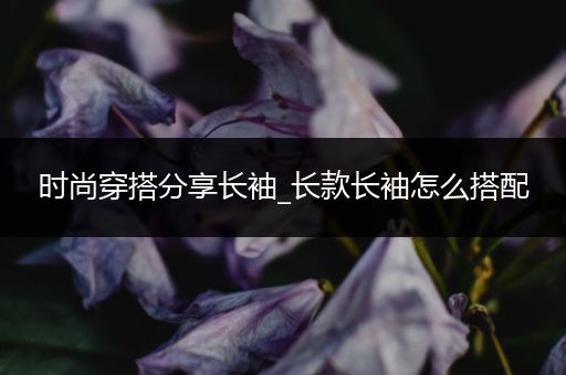 时尚穿搭分享长袖_长款长袖怎么搭配