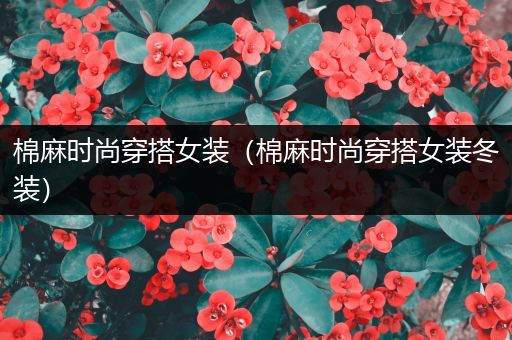 棉麻时尚穿搭女装（棉麻时尚穿搭女装冬装）