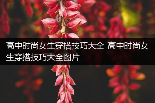 高中时尚女生穿搭技巧大全-高中时尚女生穿搭技巧大全图片